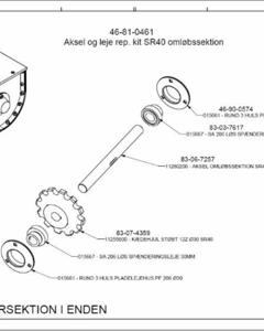 Shaft and bearing rep. kit circuit section SR40 M&M